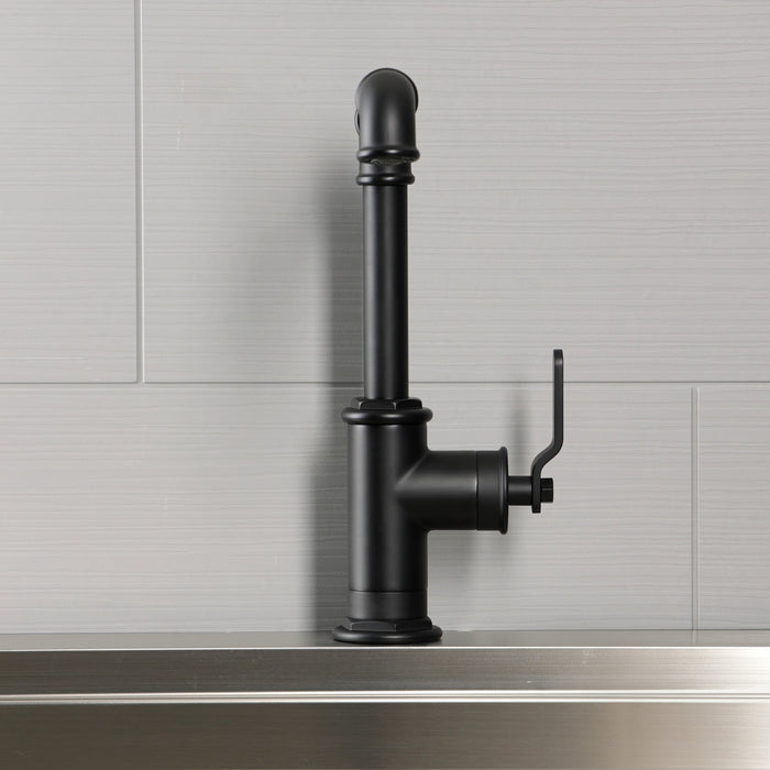 Kingston Whitaker LS6100KL One-Handle 1-Hole Deck Mount Bar Faucet, Matte Black