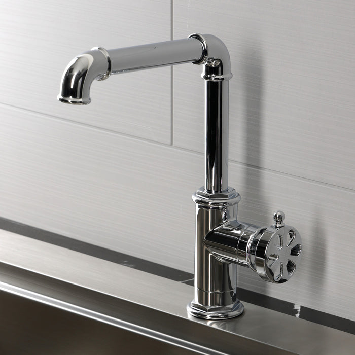 Kingston Belknap LS6101RX One-Handle 1-Hole Deck Mount Bar Faucet, Polished Chrome
