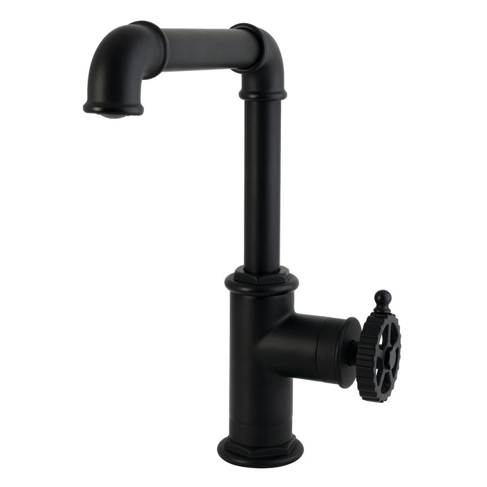 Kingston Fuller LS6200CG Single-Handle 1-Hole Deck Mount Kitchen Faucet, Matte Black
