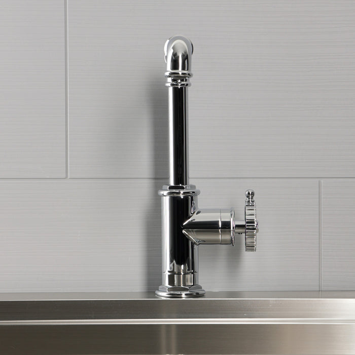 Kingston Fuller LS6201CG Single-Handle 1-Hole Deck Mount Kitchen Faucet, Polished Chrome