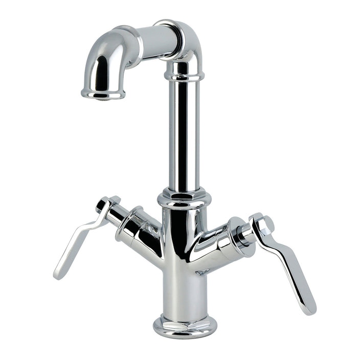 Kingston Whitaker LS6301KL Two-Handle 1-Hole Bathroom Faucet with Push Pop-Up Drain, Polished Chrome