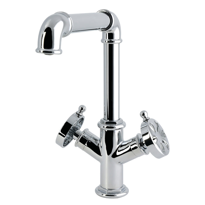 Kingston Belknap LS6401RX Two-Handle 1-Hole Deck Mount Bar Faucet, Polished Chrome