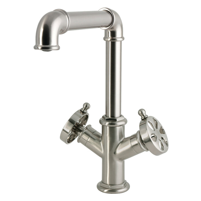 Kingston Belknap LS6408RX Two-Handle 1-Hole Deck Mount Bar Faucet, Brushed Nickel