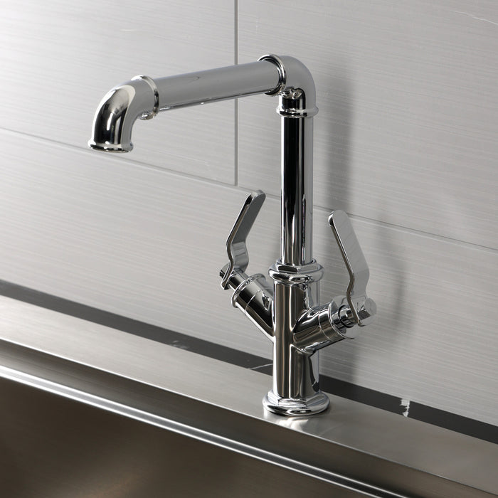 Kingston Whitaker LS6501KL Two-Handle 1-Hole Kitchen Faucet, Polished Chrome
