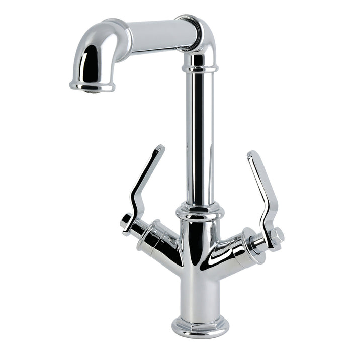 Kingston Whitaker LS6501KL Two-Handle 1-Hole Kitchen Faucet, Polished Chrome