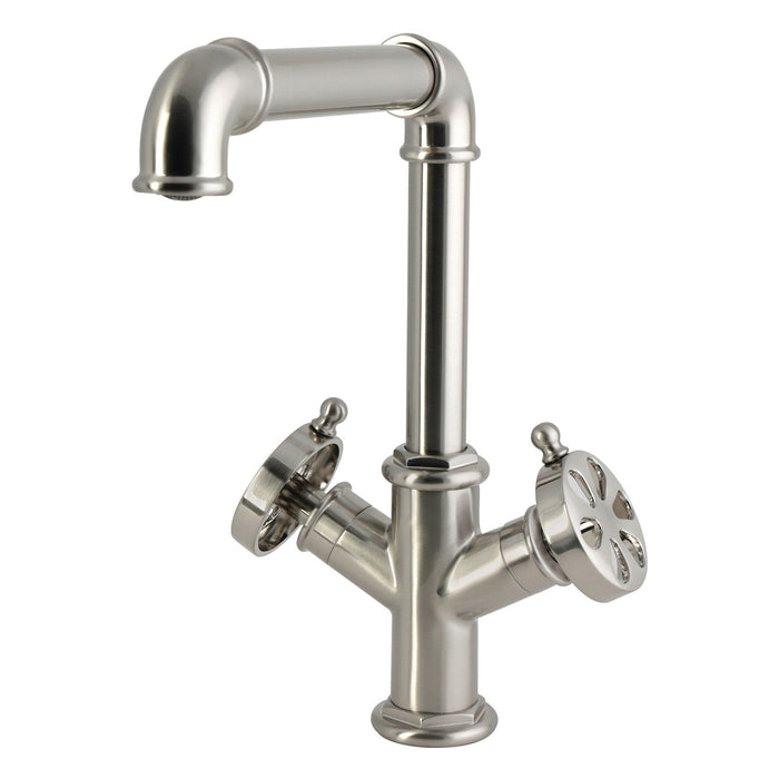 Kingston Belknap LS6508RX Two-Handle 1-Hole Kitchen Faucet, Brushed Nickel