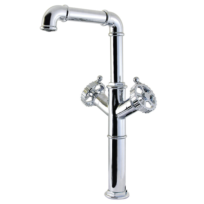 Kingston Fuller LS6601CG Two-Handle 1-Hole Deck Mount Vessel Faucet, Polished Chrome