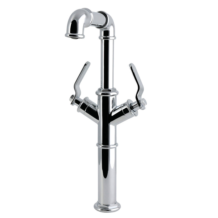 Kingston Whitaker LS6601KL Two-Handle 1-Hole Deck Mount Vessel Faucet, Polished Chrome