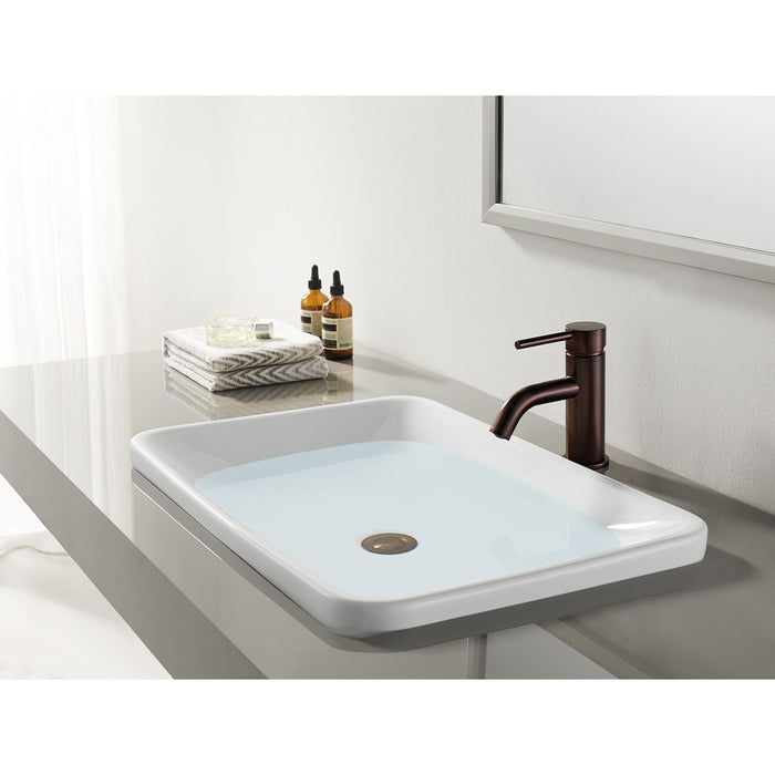 Concord LS8225DL One-Handle 1-Hole Bathroom Faucet with Push Pop-Up Drain, Oil Rubbed Bronze