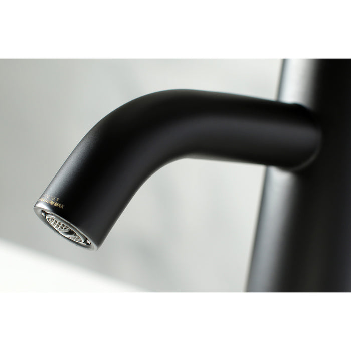Kingston Sona LS8227DKL - Kaiser One-Handle 1-Hole Bathroom Faucet with Push Pop-Up Drain, Matte Black/Polished Chrome