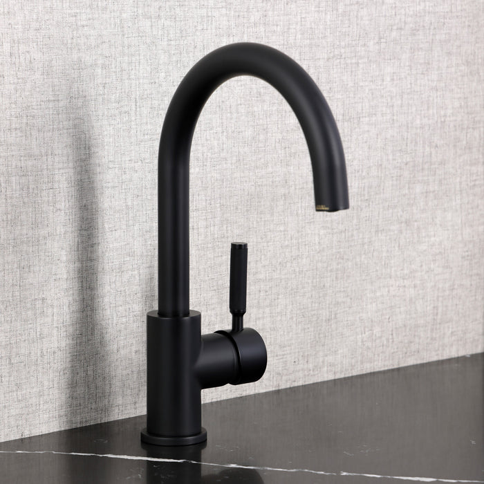 Kingston Sona LS8230DKL - Kaiser Single-Handle 1-Hole Deck Mount Vessel Faucet, Matte Black