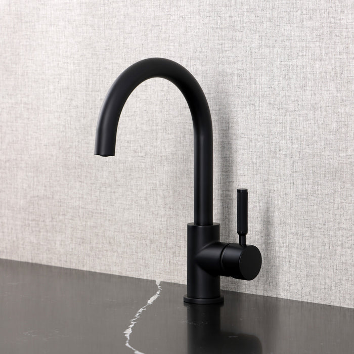 Kingston Sona LS8230DKL - Kaiser Single-Handle 1-Hole Deck Mount Vessel Faucet, Matte Black