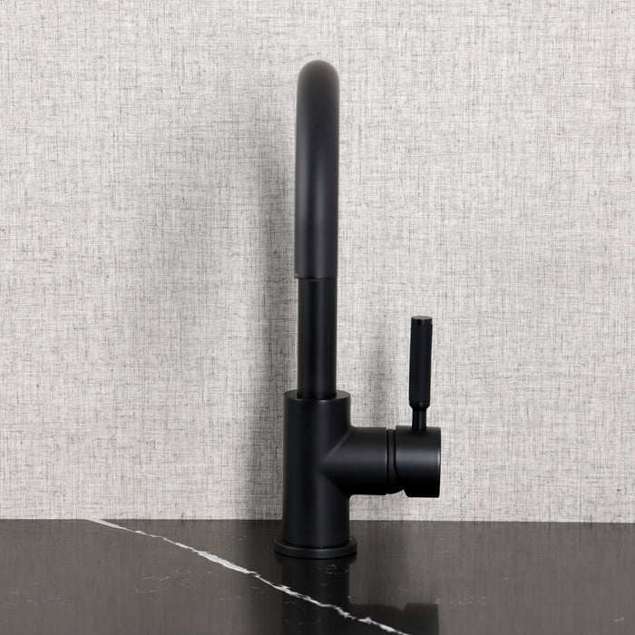 Kingston Sona LS8230DKL - Kaiser Single-Handle 1-Hole Deck Mount Vessel Faucet, Matte Black