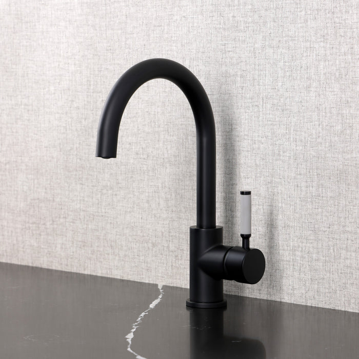Kingston Sona LS8230DKL - Kaiser Single-Handle 1-Hole Deck Mount Vessel Faucet, Matte Black