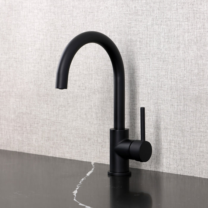 Kingston Sona LS8230DL - Concord Single-Handle 1-Hole Deck Mount Vessel Faucet, Matte Black