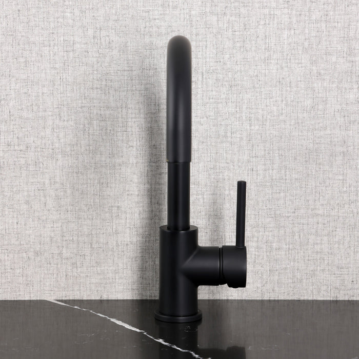 Kingston Sona LS8230DL - Concord Single-Handle 1-Hole Deck Mount Vessel Faucet, Matte Black