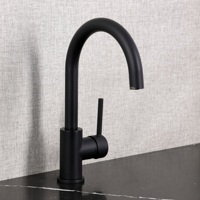 Kingston Sona LS8230DL - Concord Single-Handle 1-Hole Deck Mount Vessel Faucet, Matte Black