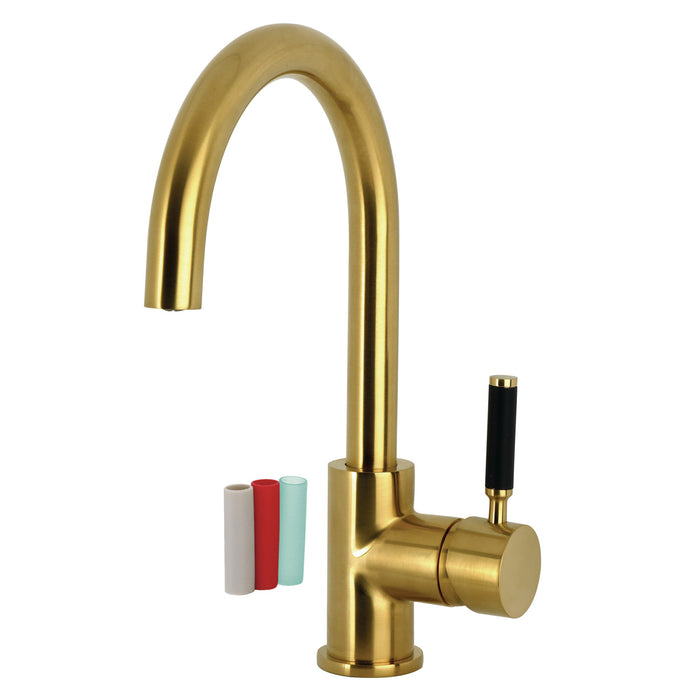 Kingston Sona LS8233DKL - Kaiser Single-Handle 1-Hole Deck Mount Vessel Faucet, Brushed Brass