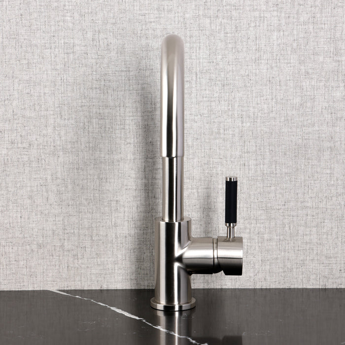 Kingston Sona LS8238DKL - Kaiser Single-Handle 1-Hole Deck Mount Vessel Faucet, Brushed Nickel