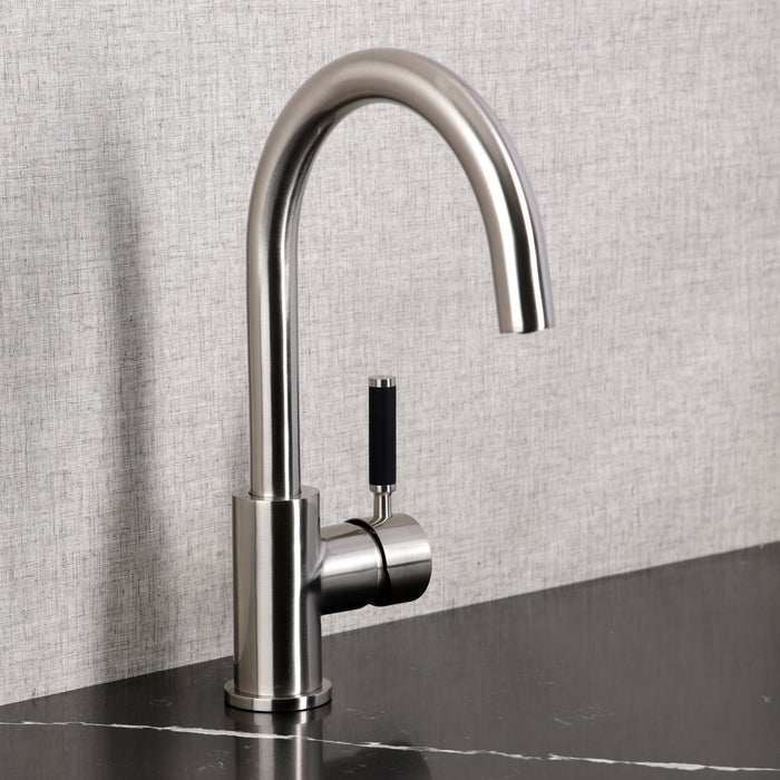Kingston Sona LS8238DKL - Kaiser Single-Handle 1-Hole Deck Mount Vessel Faucet, Brushed Nickel
