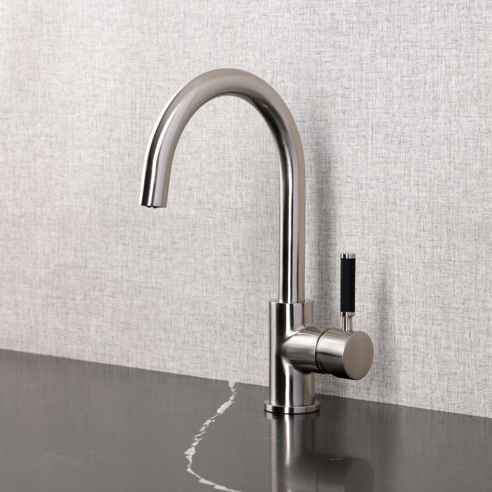 Kingston Sona LS8238DKL - Kaiser Single-Handle 1-Hole Deck Mount Vessel Faucet, Brushed Nickel