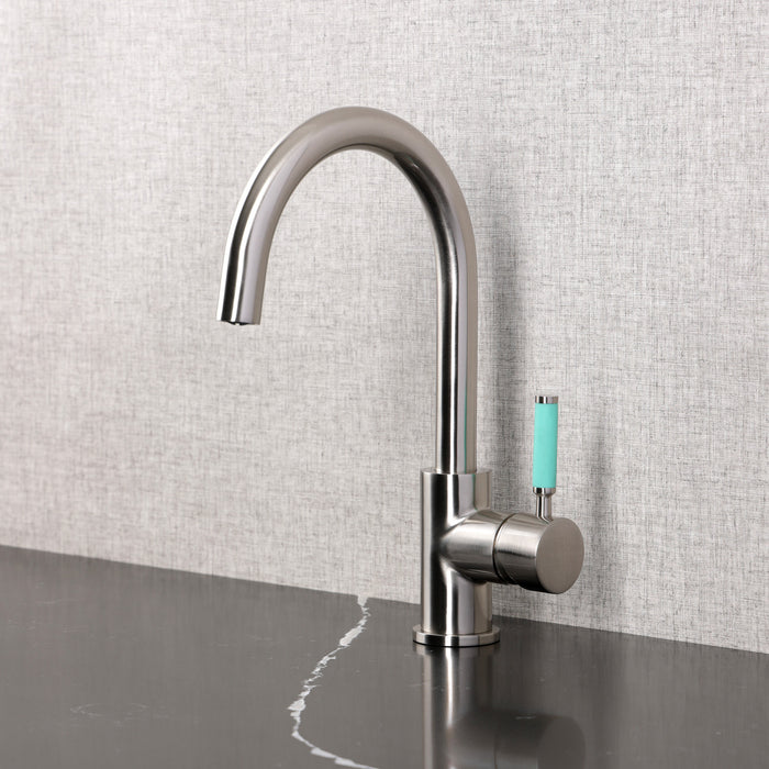 Kingston Sona LS8238DKL - Kaiser Single-Handle 1-Hole Deck Mount Vessel Faucet, Brushed Nickel
