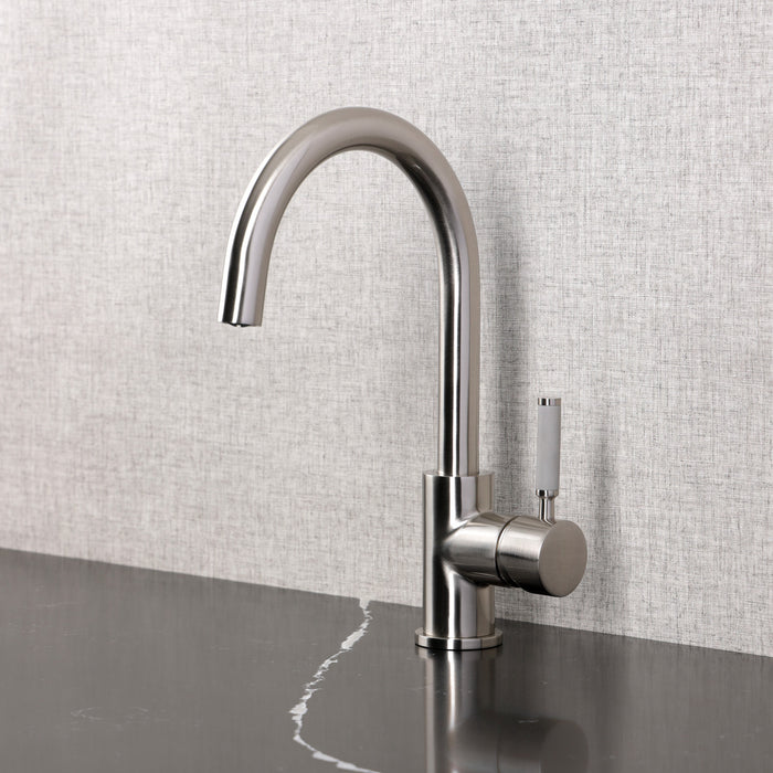 Kingston Sona LS8238DKL - Kaiser Single-Handle 1-Hole Deck Mount Vessel Faucet, Brushed Nickel