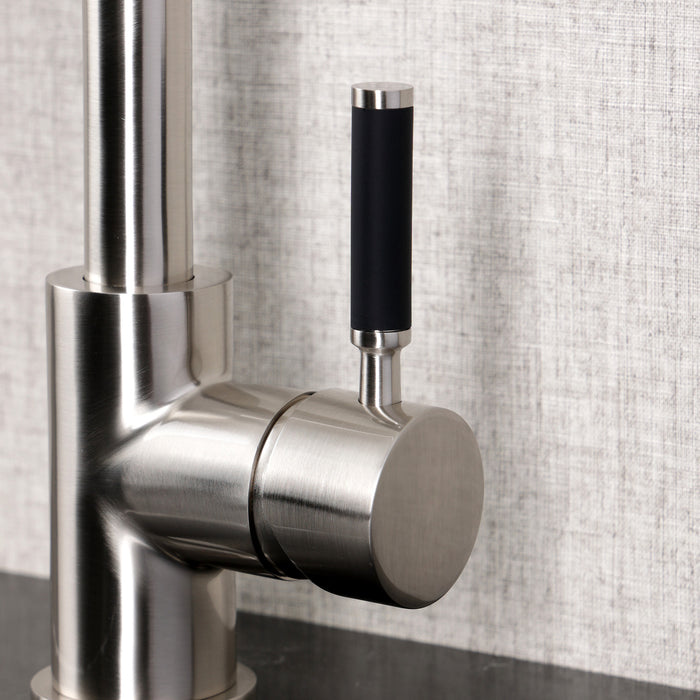 Kingston Sona LS8238DKL - Kaiser Single-Handle 1-Hole Deck Mount Vessel Faucet, Brushed Nickel