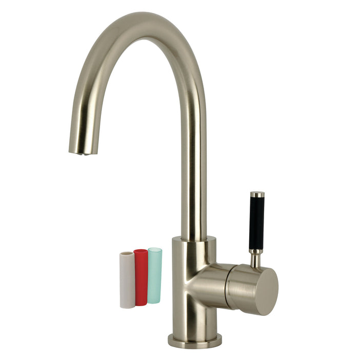 Kingston Sona LS8238DKL - Kaiser Single-Handle 1-Hole Deck Mount Vessel Faucet, Brushed Nickel