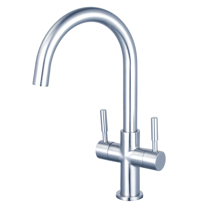 Kingston Sona LS8291DL - Concord Two-Handle 1-Hole Deck Mount Vessel Faucet, Polished Chrome