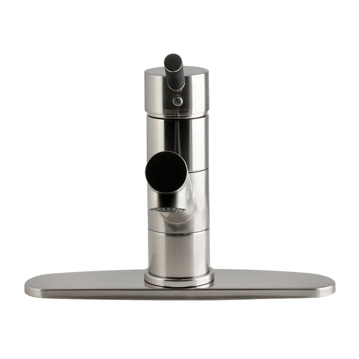 Kingston Kaiser LS8408DKL Single-Handle 1-Hole Deck Mount Pull-Out Sprayer Kitchen Faucet, Brushed Nickel