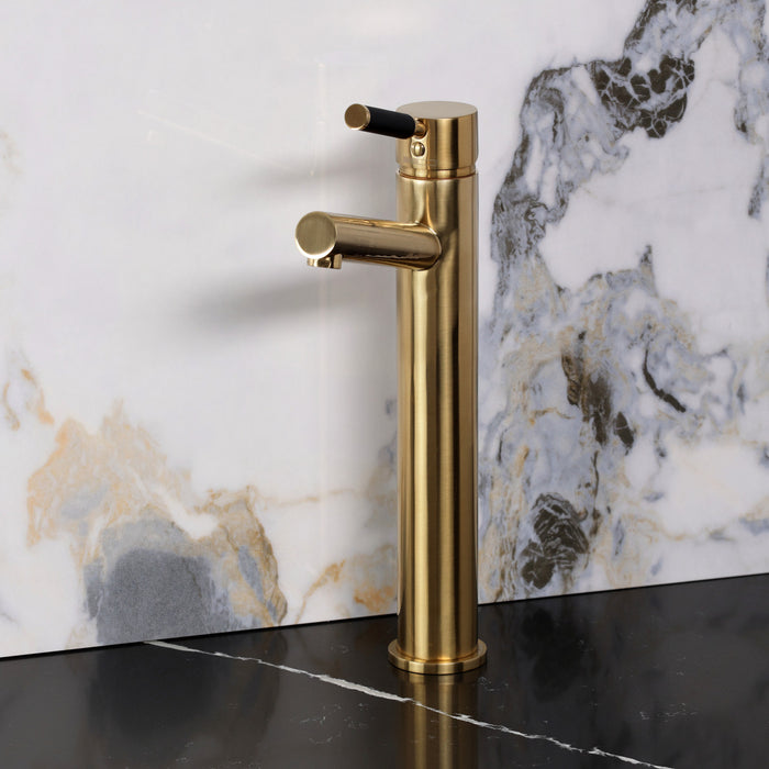 Kingston Sona LS8413DKL - Kaiser Single-Handle 1-Hole Deck Mount Vessel Faucet, Brushed Brass