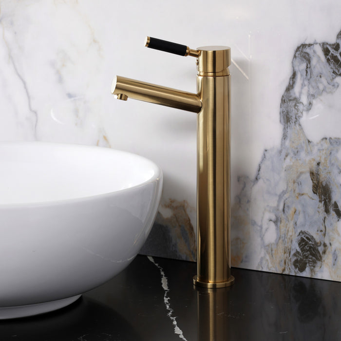 Kingston Sona LS8413DKL - Kaiser Single-Handle 1-Hole Deck Mount Vessel Faucet, Brushed Brass