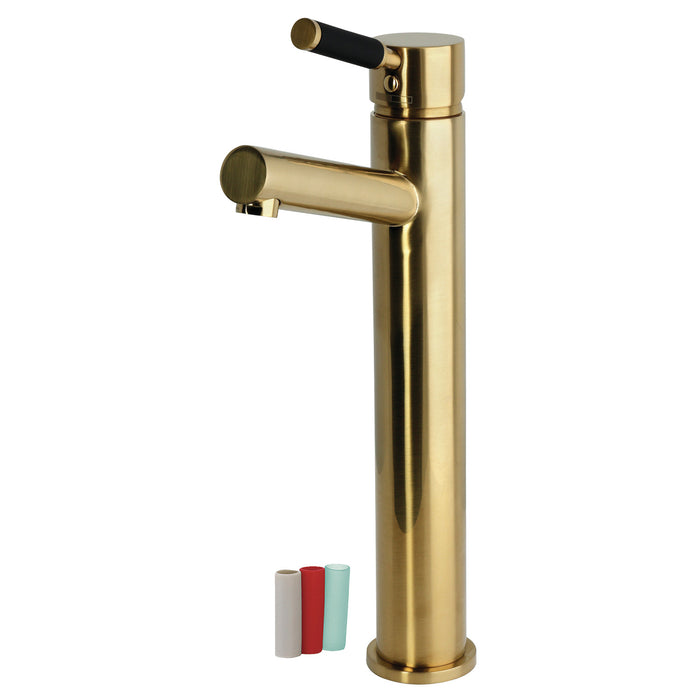 Kingston Sona LS8413DKL - Kaiser Single-Handle 1-Hole Deck Mount Vessel Faucet, Brushed Brass
