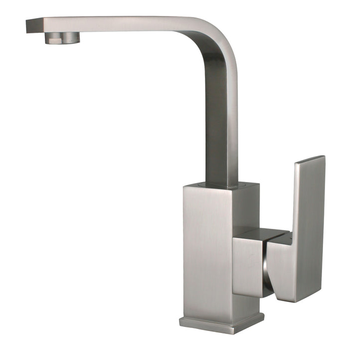 Kingston Sona LS8468CL - Claremont One-Handle 1-Hole Bathroom Faucet with Push Pop-Up Drain, Brushed Nickel