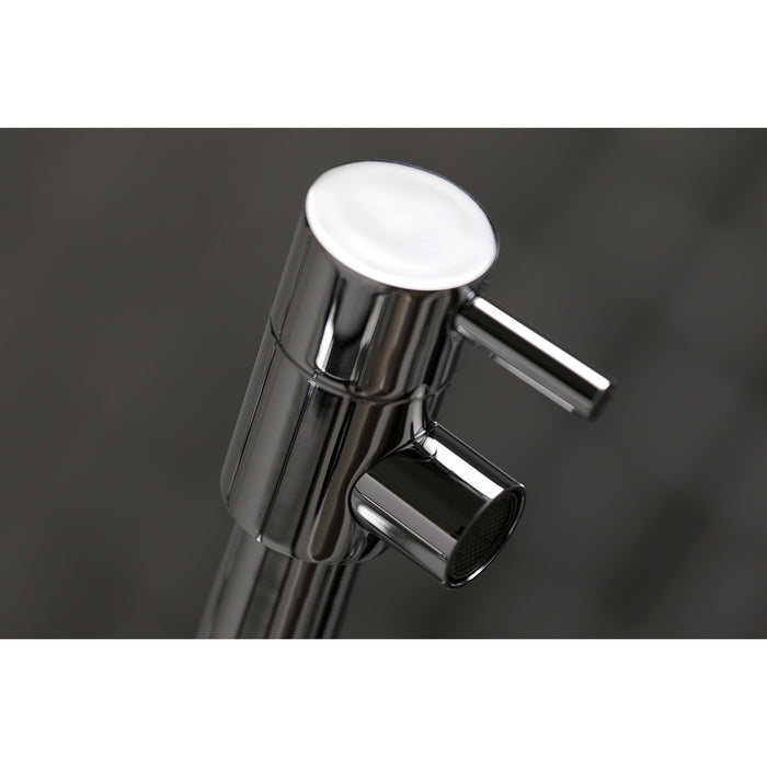 Kingston Sona LS8501CTL - Continental Single-Handle 1-Hole Deck Mount Pre-Rinse Kitchen Faucet, Polished Chrome