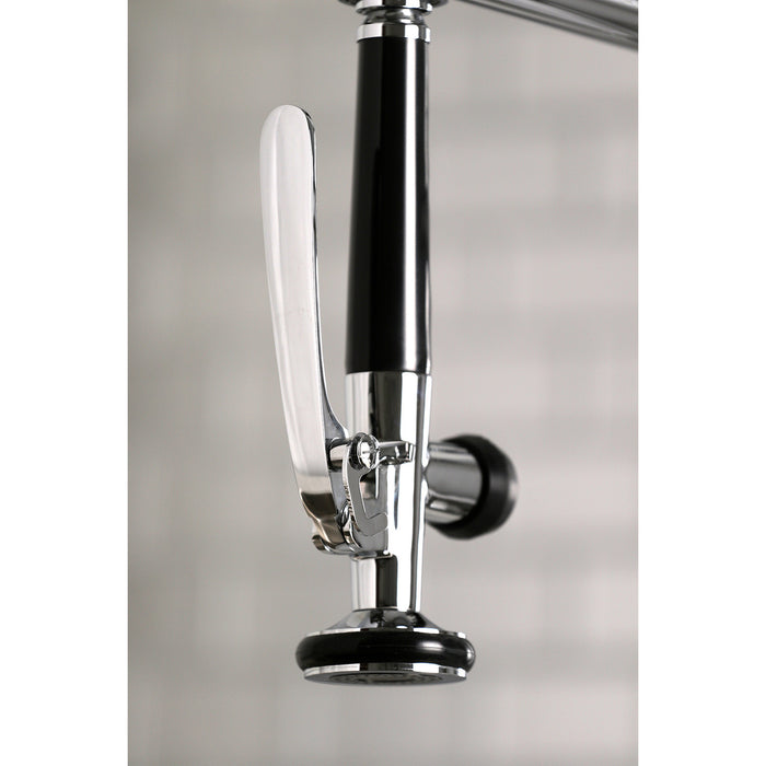 Kingston Sona LS8501CTL - Continental Single-Handle 1-Hole Deck Mount Pre-Rinse Kitchen Faucet, Polished Chrome