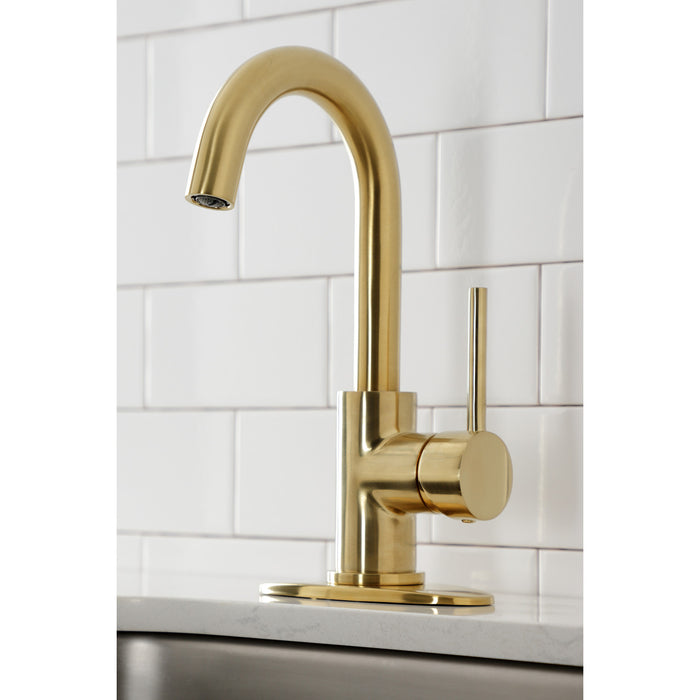 Kingston Sona LS8533DL - Concord One-Handle 1-Hole Deck Mount Bar Faucet, Brushed Brass
