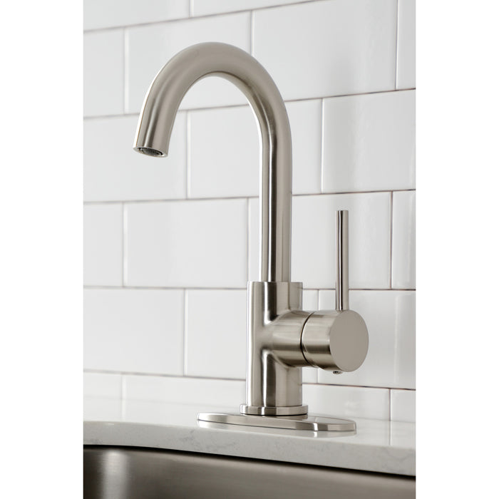 Kingston Sona LS8538DL - Concord One-Handle 1-Hole Deck Mount Bar Faucet, Brushed Nickel