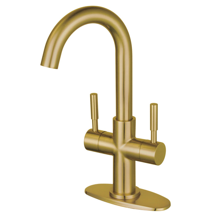 Kingston Sona LS8553DL - Concord Two-Handle 1-Hole Deck Mount Bar Faucet, Brushed Brass