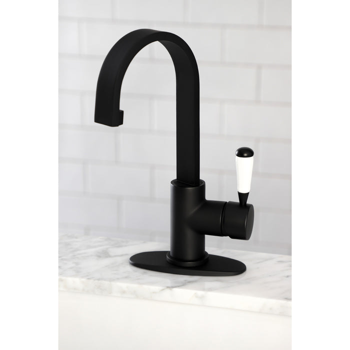 Kingston Sona LS8610DPL - Paris One-Handle 1-Hole Deck Mount Bar Faucet, Matte Black