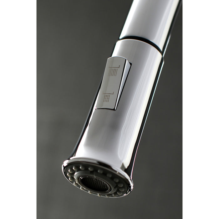 Kingston Sona LS8681CTL - Continental Single-Handle Pull-Down Kitchen Faucet, Polished Chrome