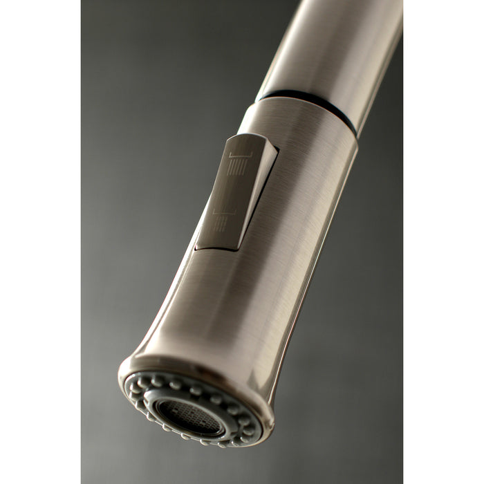 Kingston Sona LS8688CTL - Continental Single-Handle Pull-Down Kitchen Faucet, Brushed Nickel