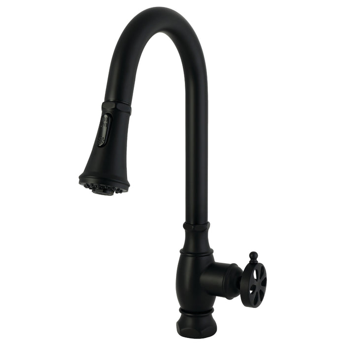 Kingston Sona LS8690RX - Belknap Single-Handle Pull-Down Kitchen Faucet, Matte Black