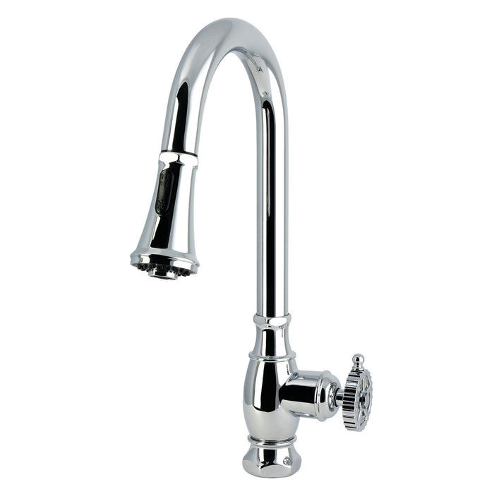 Kingston Fuller LS8691CG Single-Handle Pull-Down Kitchen Faucet, Polished Chrome