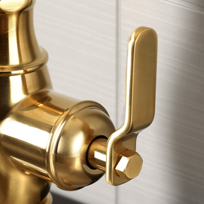 Kingston Whitaker LS8693KL Single-Handle Pull-Down Kitchen Faucet, Brushed Brass