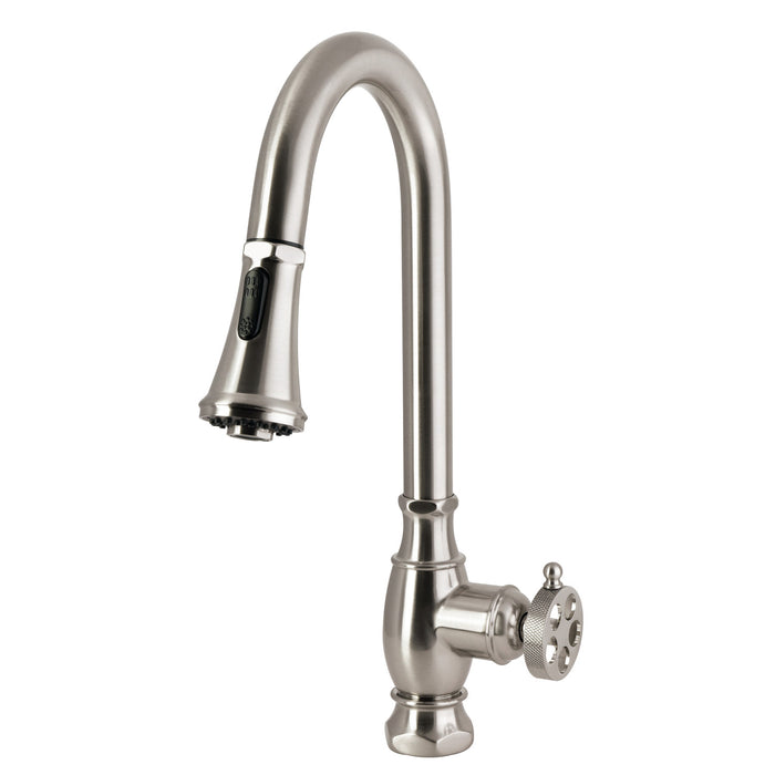 Kingston Wendell LS8698RKZ Single-Handle Pull-Down Kitchen Faucet, Brushed Nickel