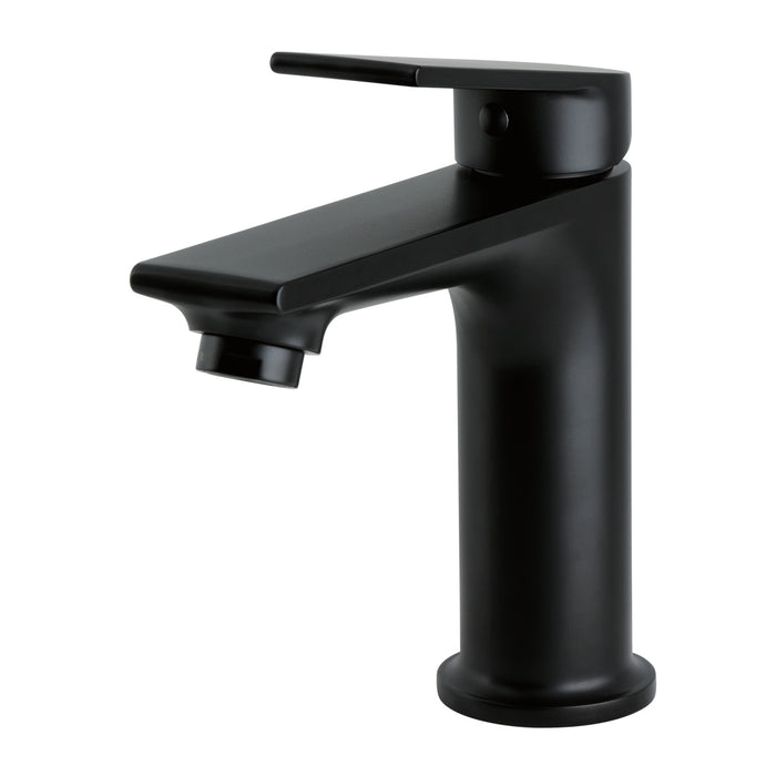 Kingston LSC4200XL Single-Handle Single-Hole Deck Mount Bathroom Faucet with Push Pop-Up, Matte Black