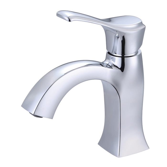 Kingston LSC4301FCL One-Handle 1-Hole Bathroom Faucet with Push Pop-Up Drain, Polished Chrome