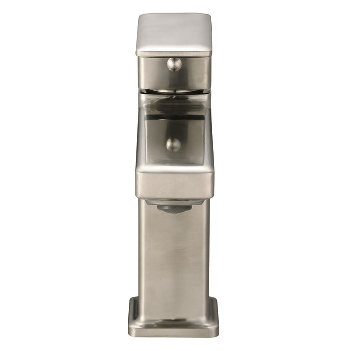 Kingston Tempo LSC4408CEL One-Handle 1-Hole Bathroom Faucet with Push Pop-Up Drain, Brushed Nickel